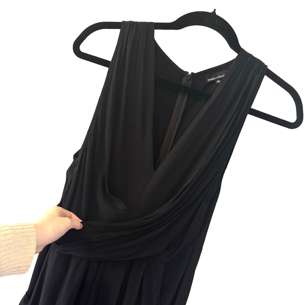 BambooBlondeJumpsuit Sz 14 Minimalistic Lagenlook Elegant Quiet Luxery Classic‎